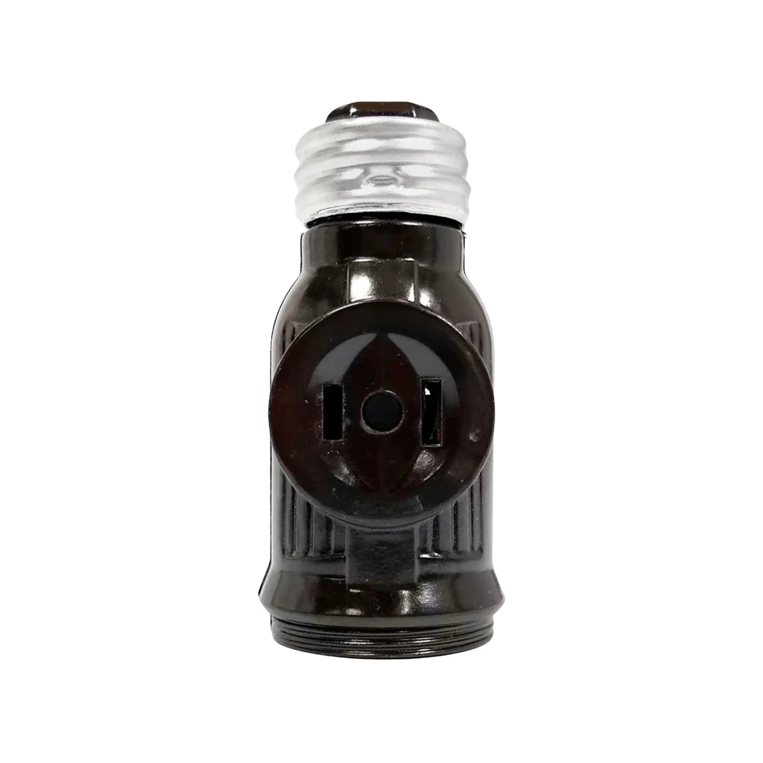 Socket ladrón café para convertir base de foco a contacto eléctrico de 2 polos