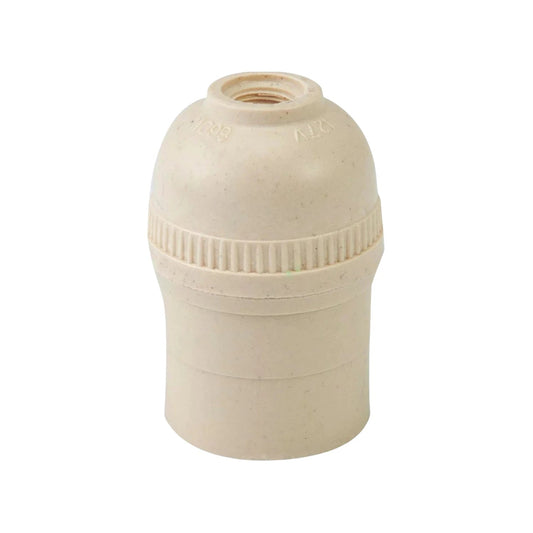 Socket sencillo de baquelita marfil 127V para bombillas estándar