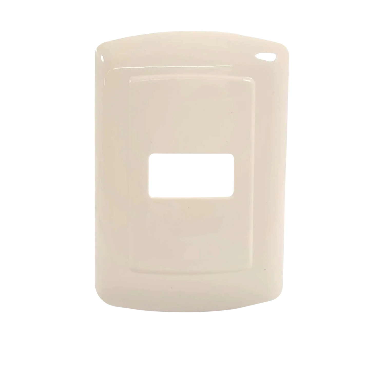 Placa de pared marfil con 1 ventana para interruptor o tomacorriente, acabado brillante