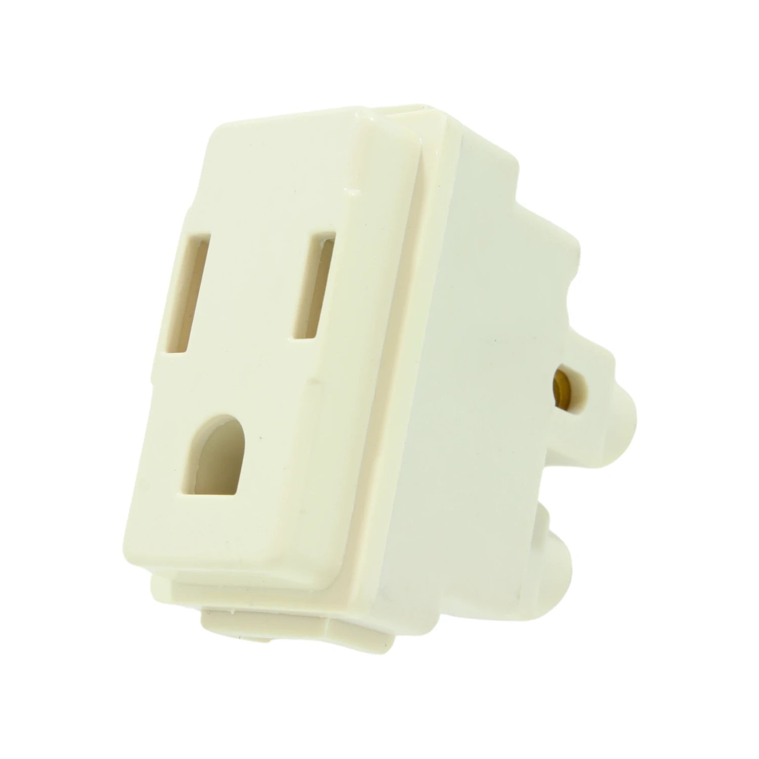 Contacto eléctrico doble aterrizado marfil para instalaciones residenciales