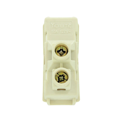 Mecanismo de apagador sencillo Yeilite marfil 10A 127V~ con terminales de tornillo para instalaciones eléctricas