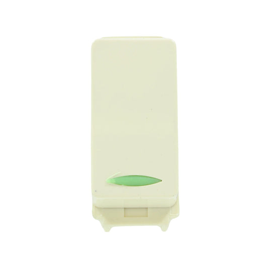 Apagador sencillo marfil con luz indicadora verde, interruptor eléctrico de pared