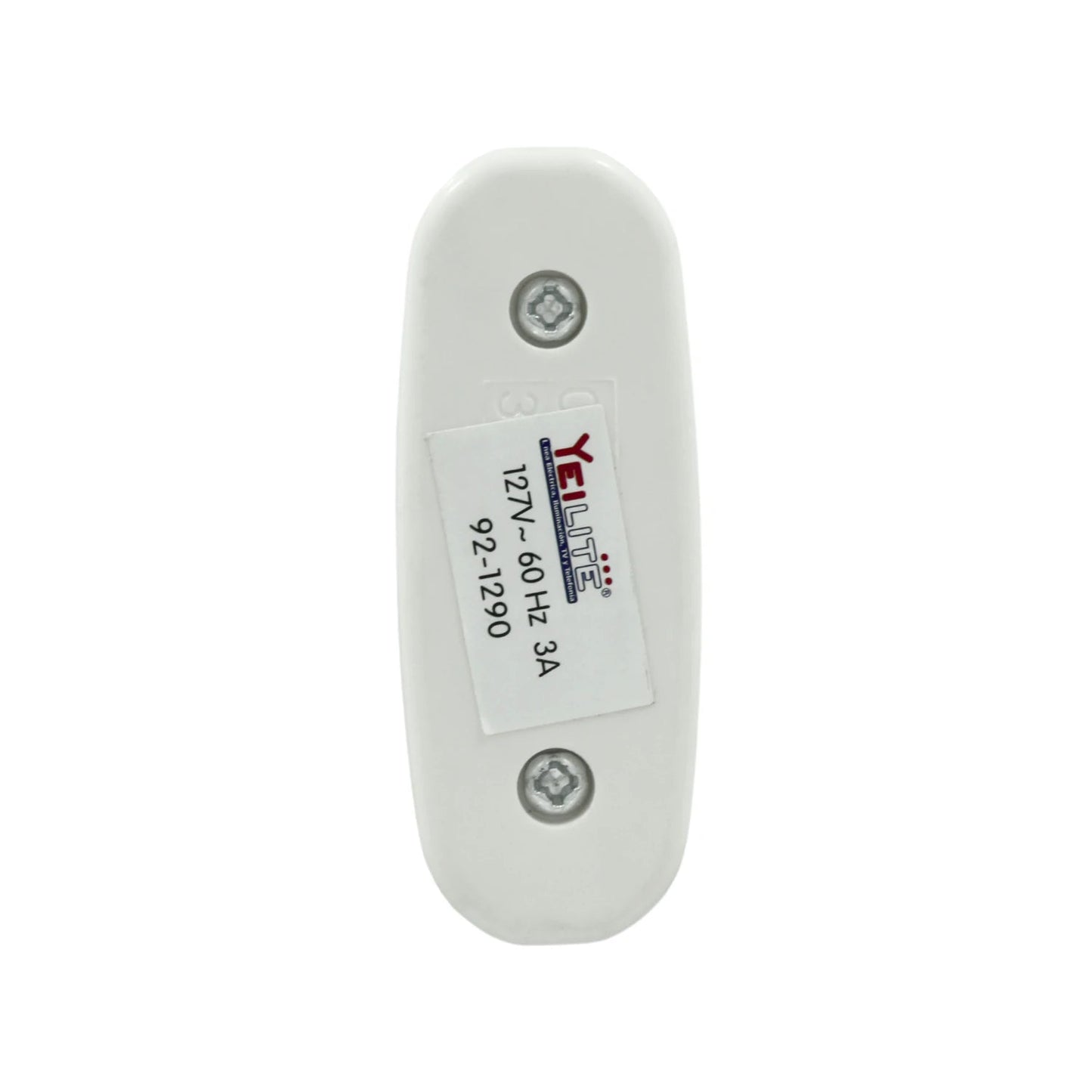 Apagador de paso blanco Yeilite 921290 para cable 127V 3A, interruptor en línea.