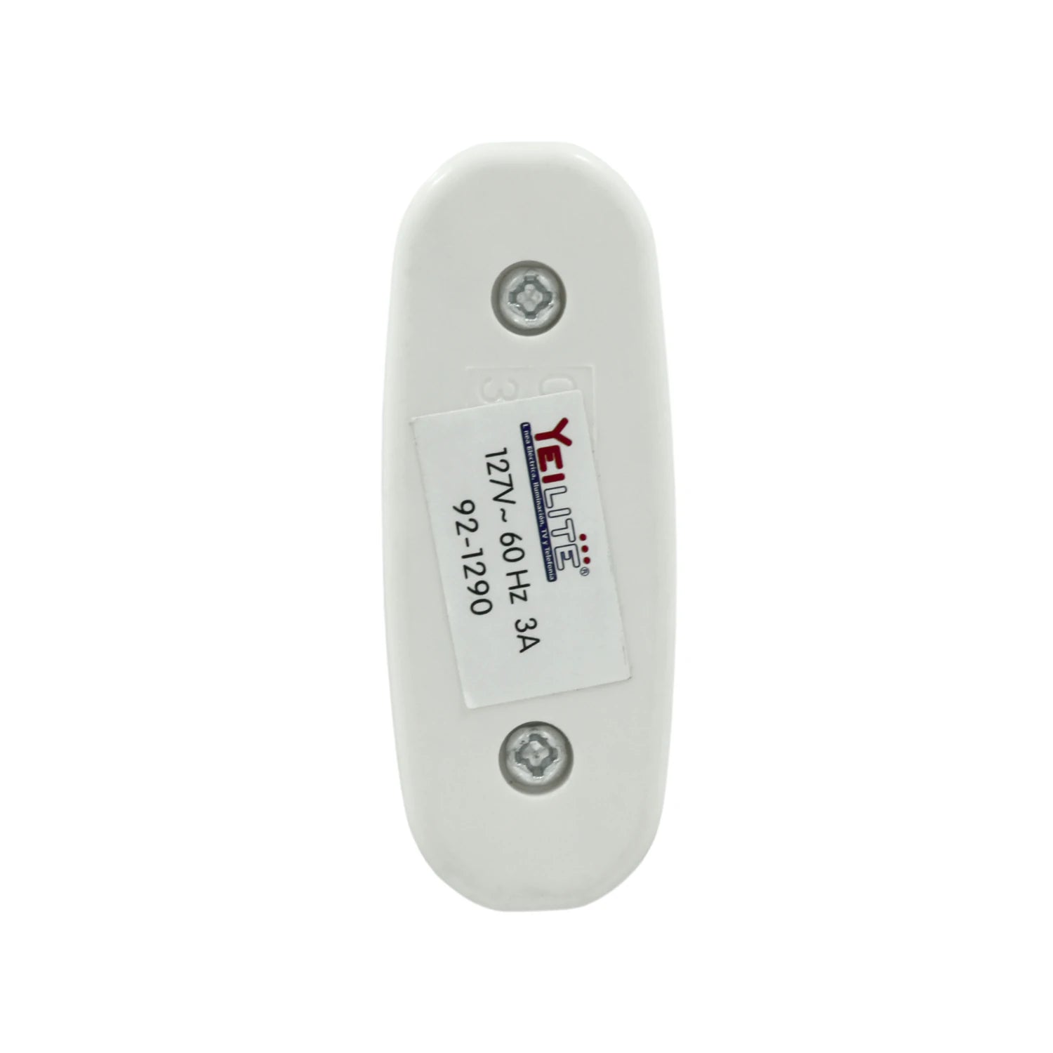 Apagador de paso blanco Yeilite 921290 para cable 127V 3A, interruptor en línea.