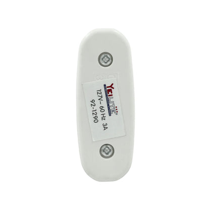 Apagador de paso blanco Yeilite 921290 para cable 127V 3A, interruptor en línea.
