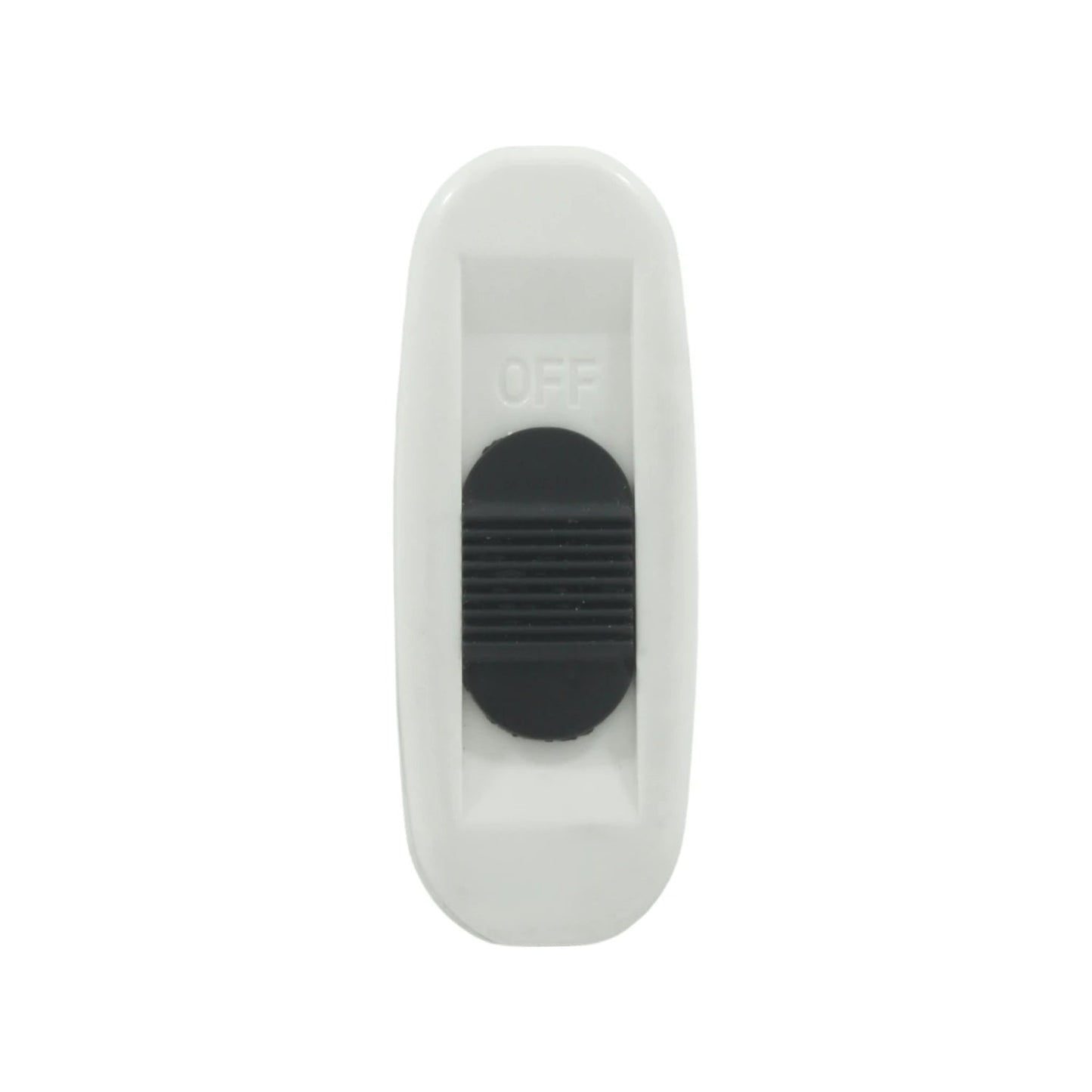 Apagador de paso eléctrico blanco con interruptor deslizante negro para encendido/apagado