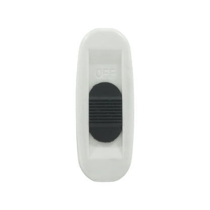 Apagador de paso eléctrico blanco con interruptor deslizante negro para encendido/apagado