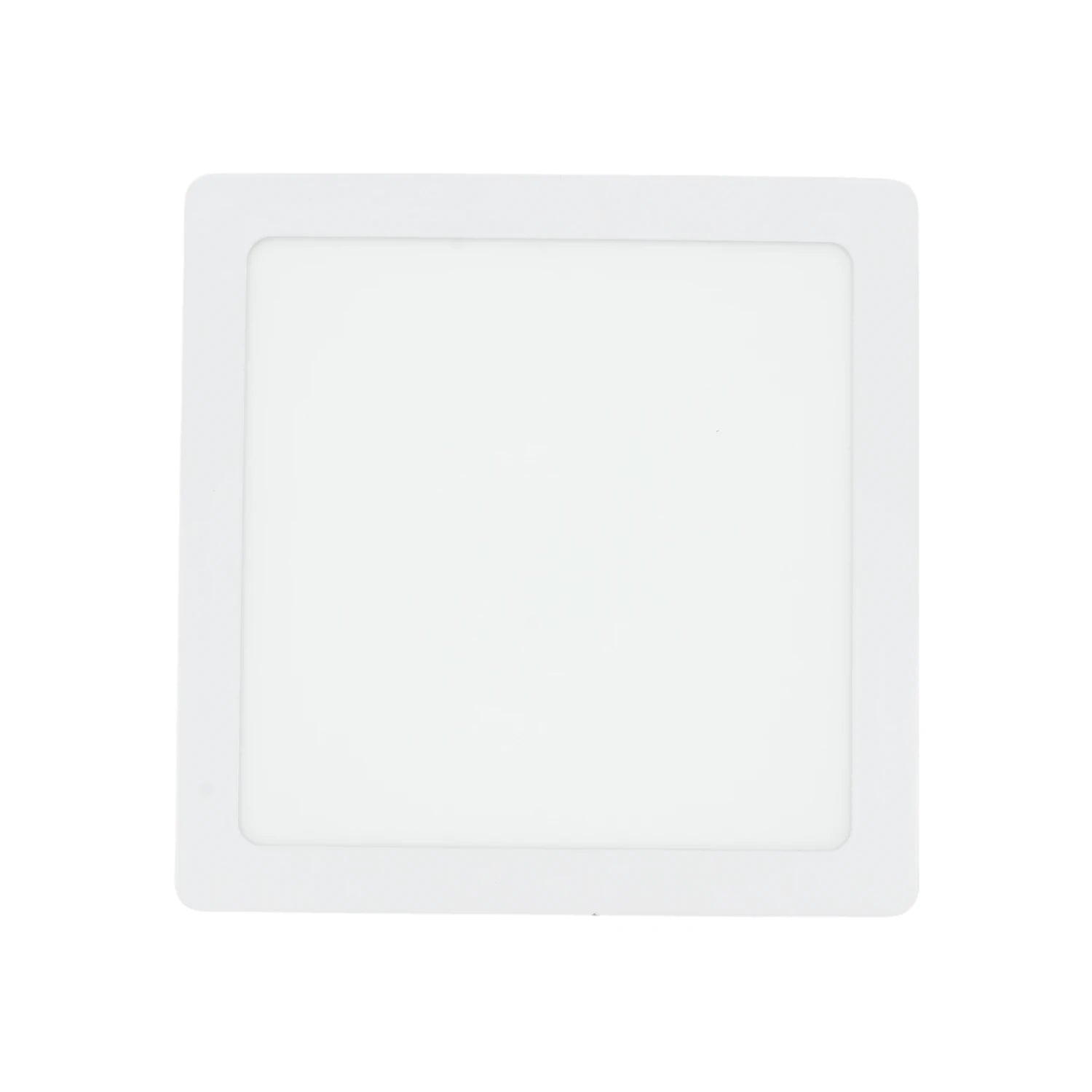 Lámpara panel LED cuadrada de 12W blanca para sobreponer, iluminación de techo eficiente