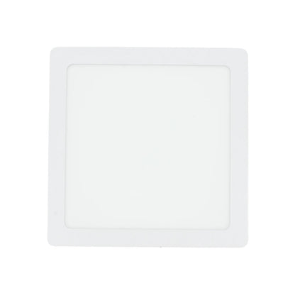 Lámpara panel LED cuadrada de 12W blanca para sobreponer, iluminación de techo eficiente