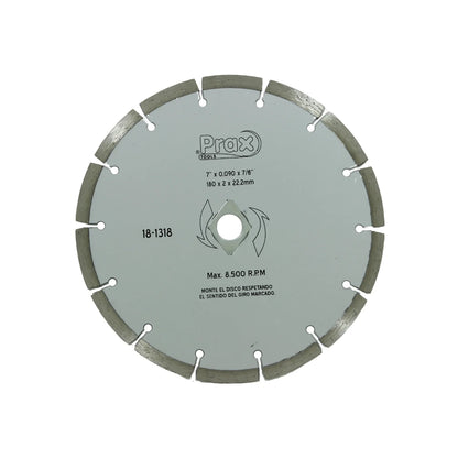 Disco 7" segmentado Prax Tools 181318 diamantado