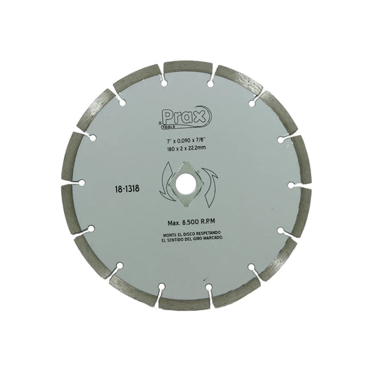 Disco 7" segmentado Prax Tools 181318 diamantado