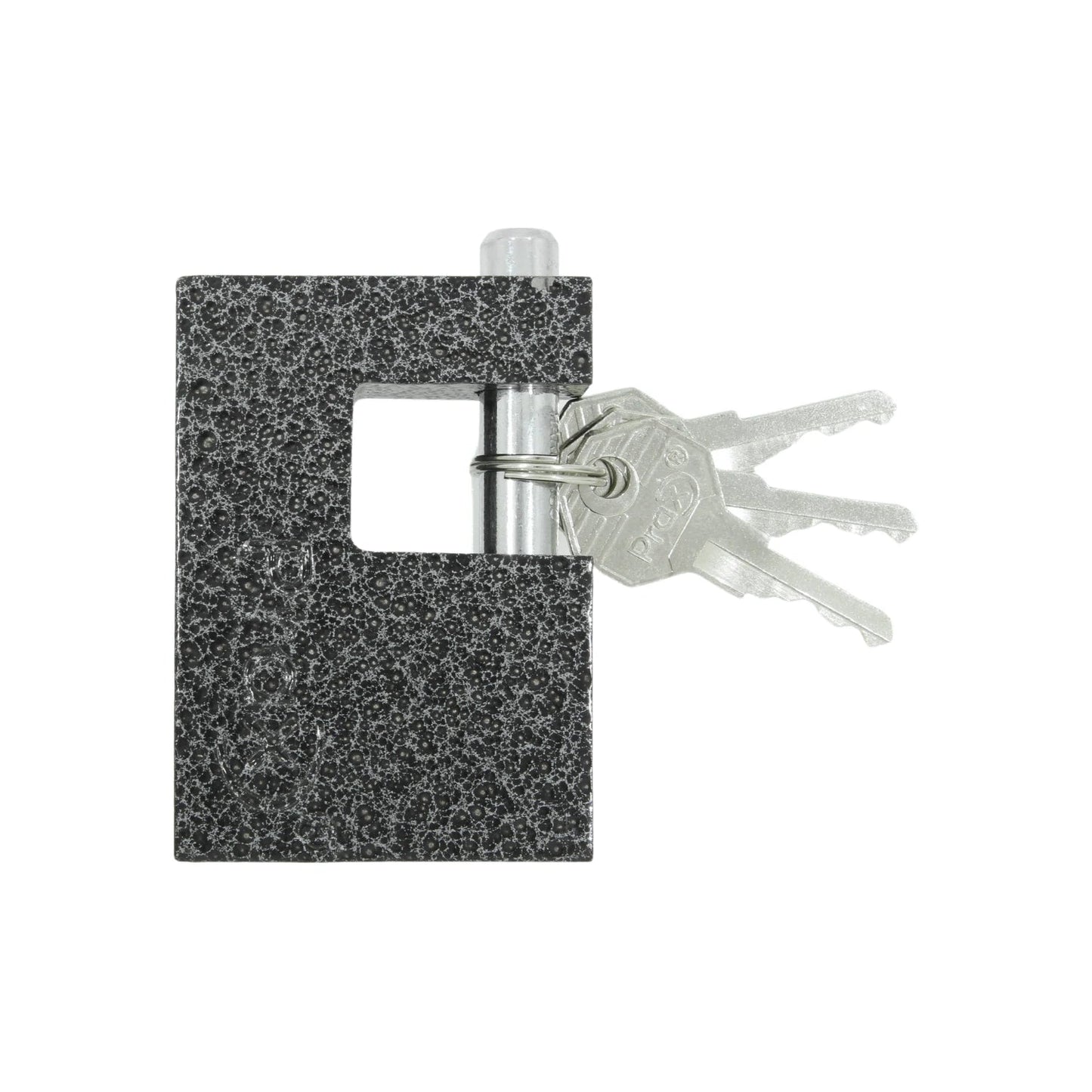 Candado de seguridad Prax 75mm para cortina negro texturizado con llaves