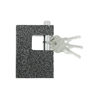 Candado de seguridad Prax 75mm para cortina negro texturizado con llaves