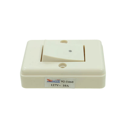 Apagador visible plano Yeilite 92-1460 crema, interruptor eléctrico 127V 10A para superficie