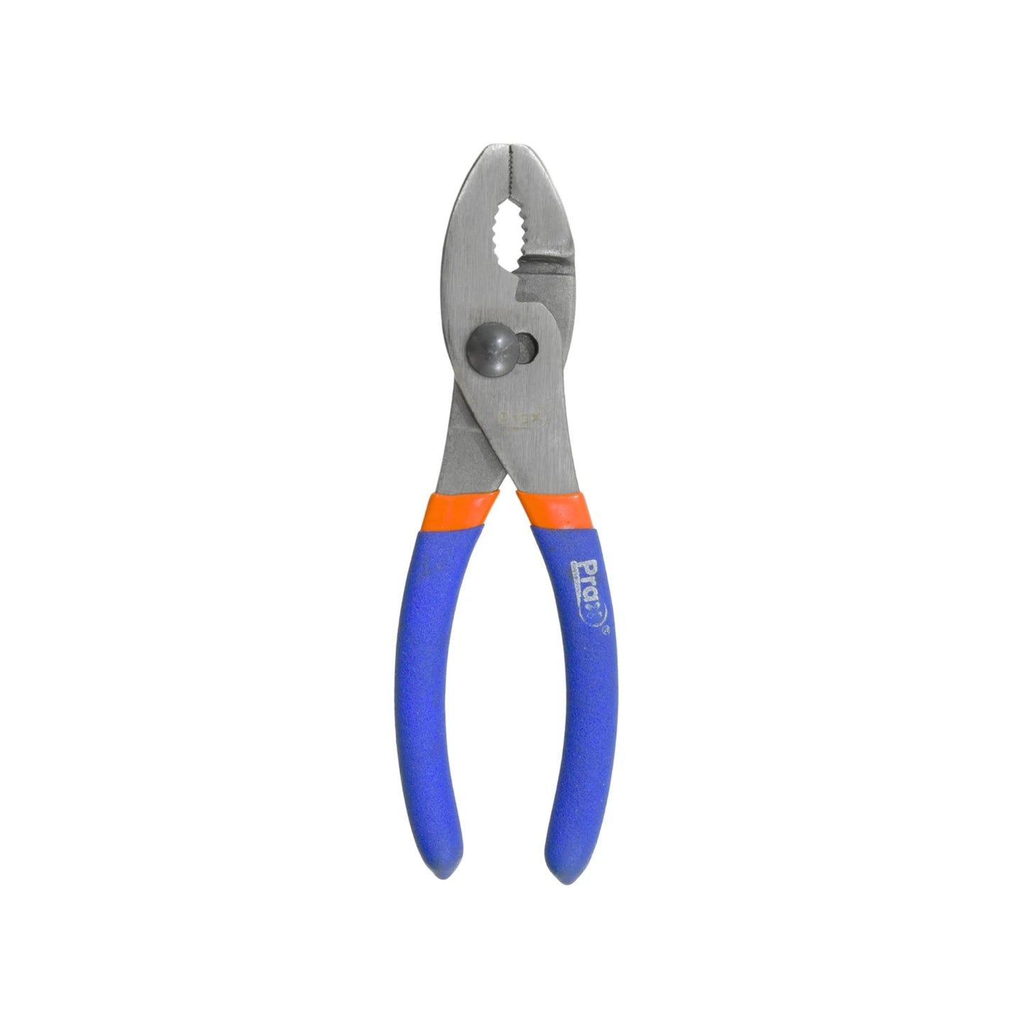 Pinza de chofer Prax 6 pulgadas con mango ergonómico azul y naranja, mordaza ajustable