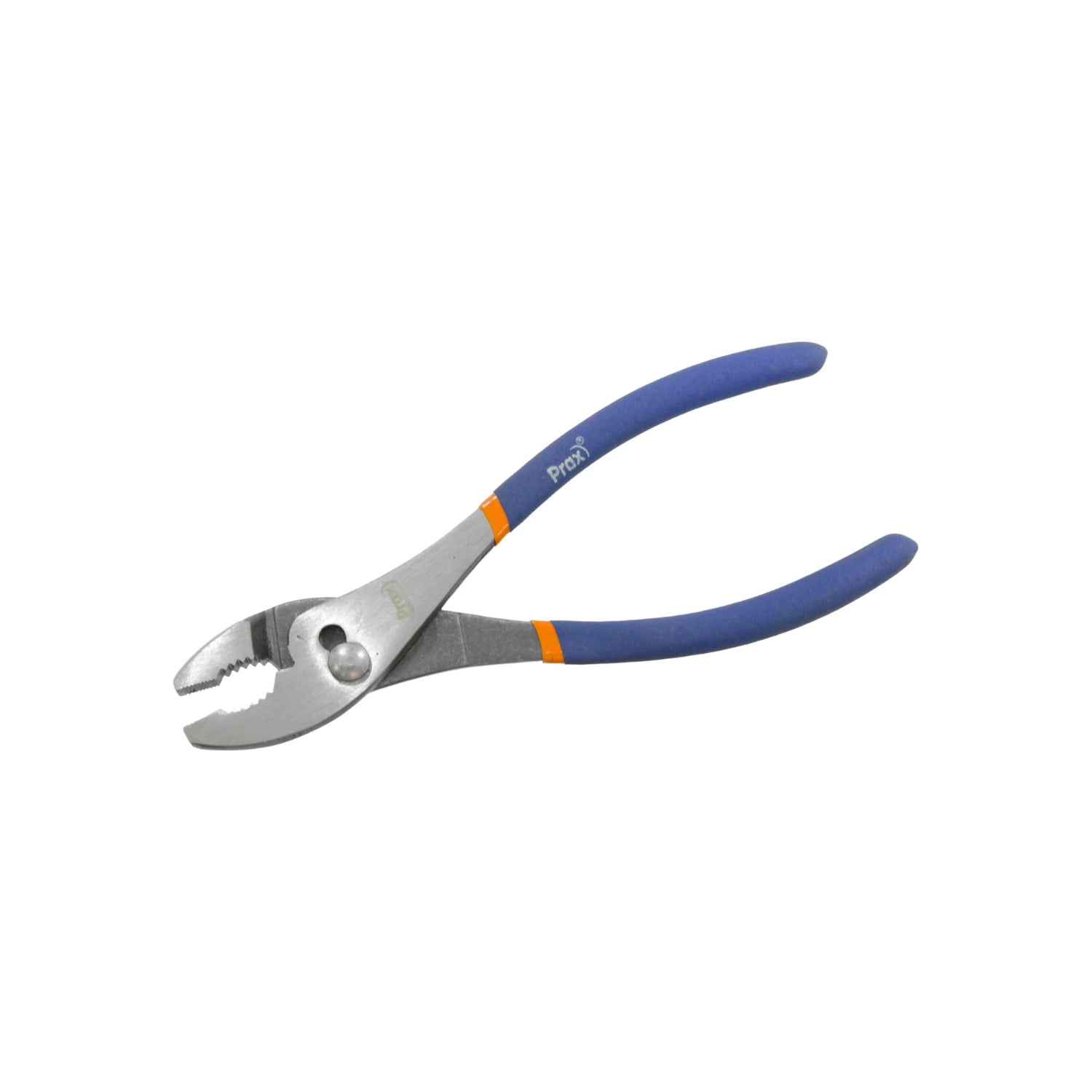 Pinza de chofer Prax, ajustable, mangos azules con detalles naranjas, herramienta manual de ferretería.