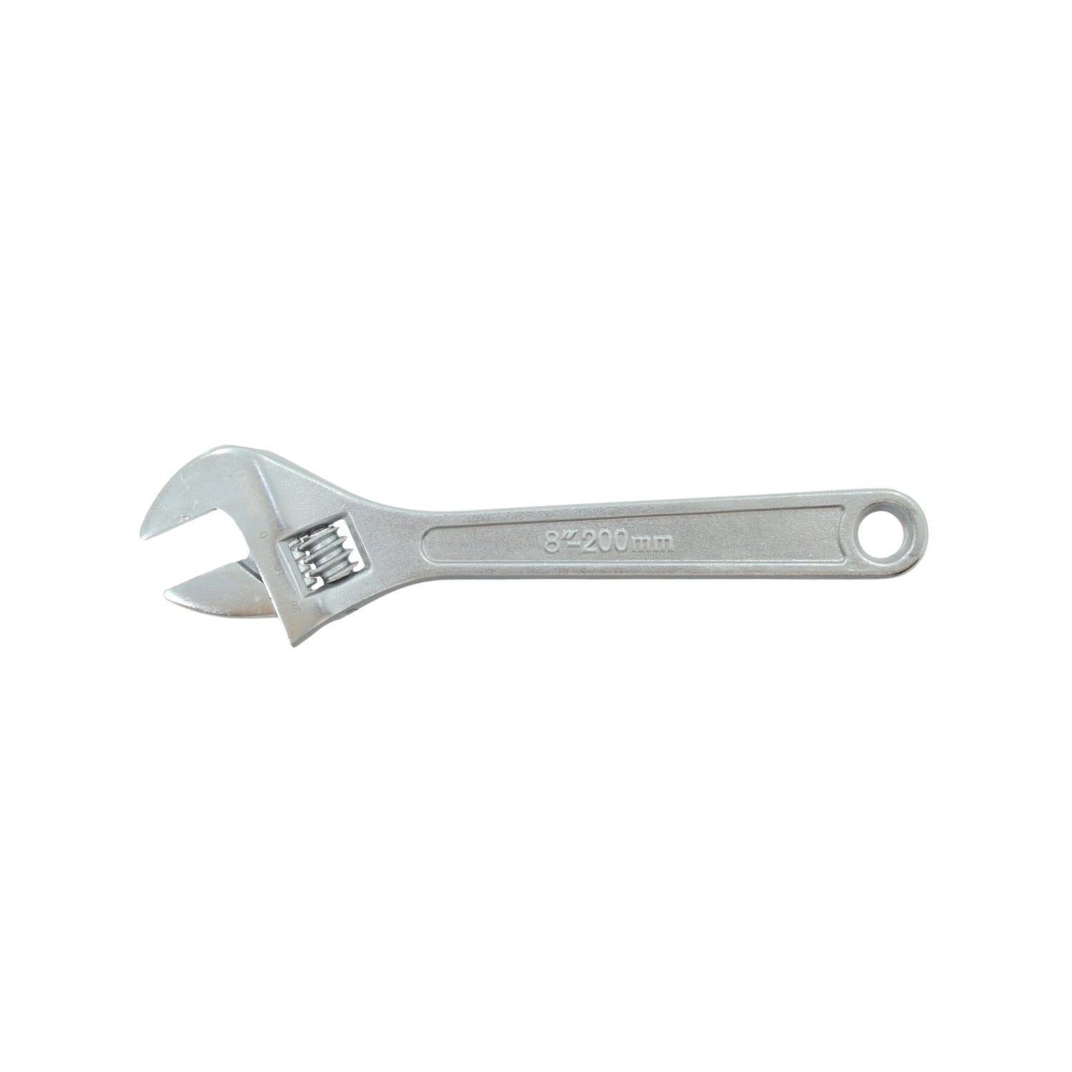 Llave ajustable plateada de 8 pulgadas (200mm) para uso profesional y trabajos de ferretería