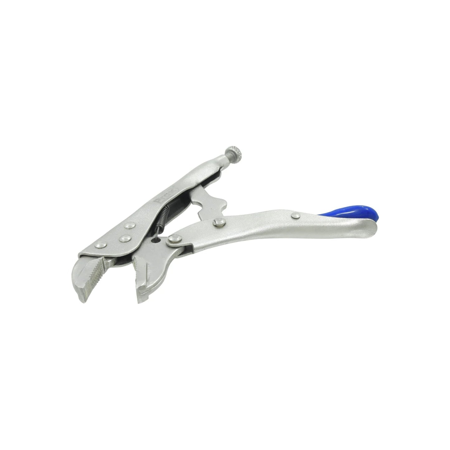 Pinza de presión recta Prax 7 pulgadas con mango azul para agarre y sujeción profesional