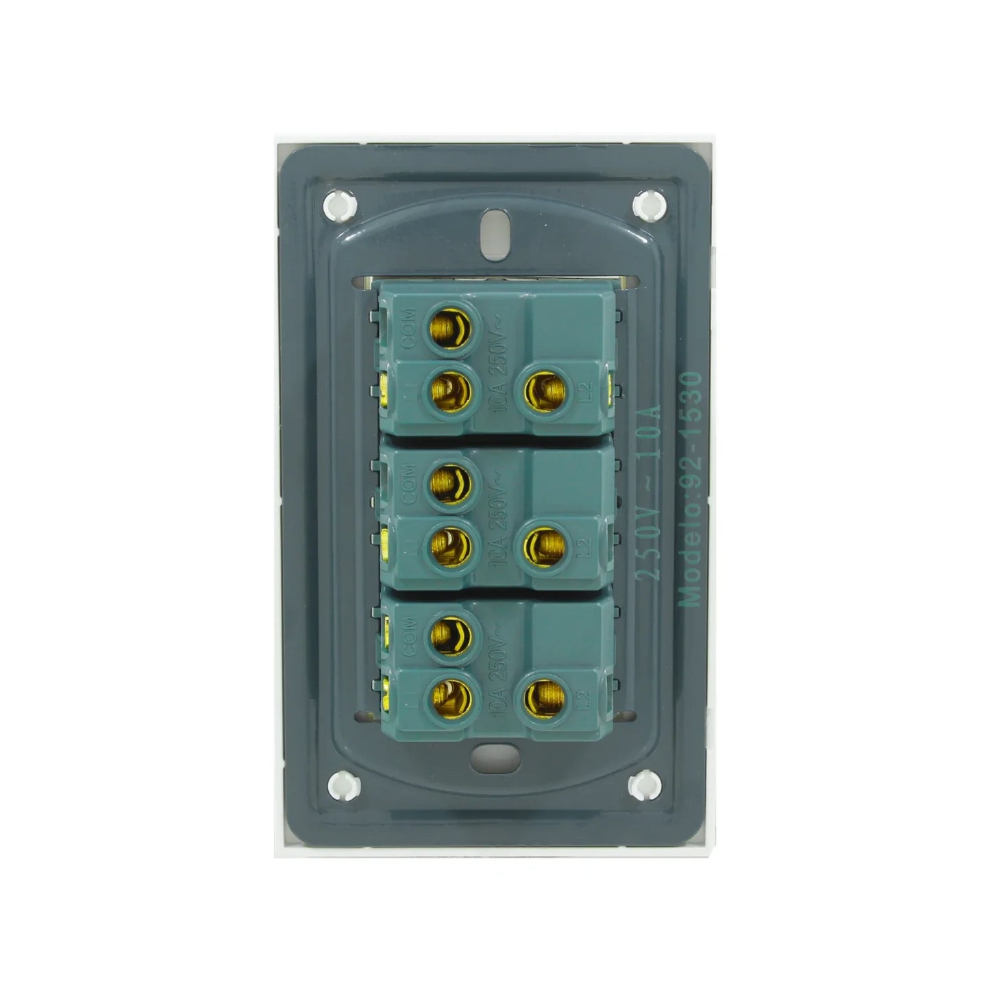 Placa 3 apagador escalera cristal Yeilite 921530 sicilia