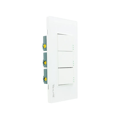 Placa 3 apagador escalera cristal Yeilite 921530 sicilia