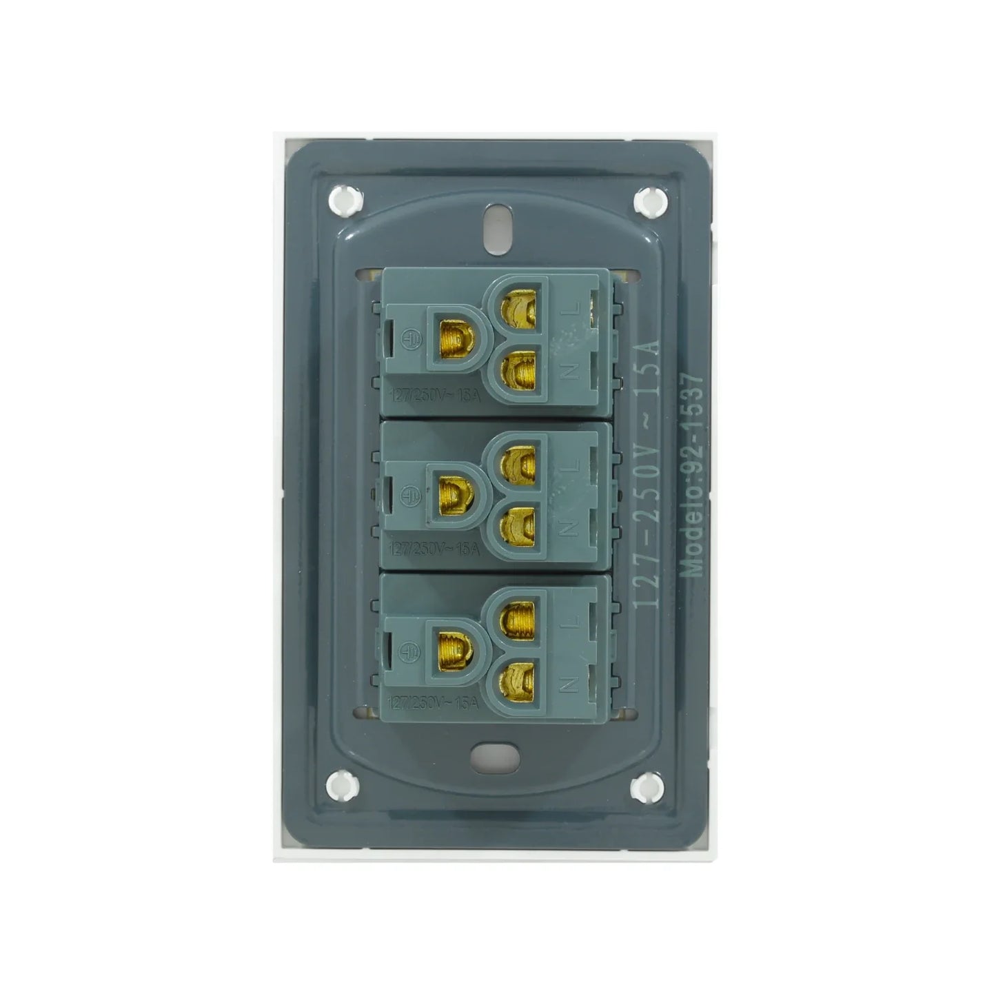 Placa 3 contacto cristal Yeilite 921537 sicilia