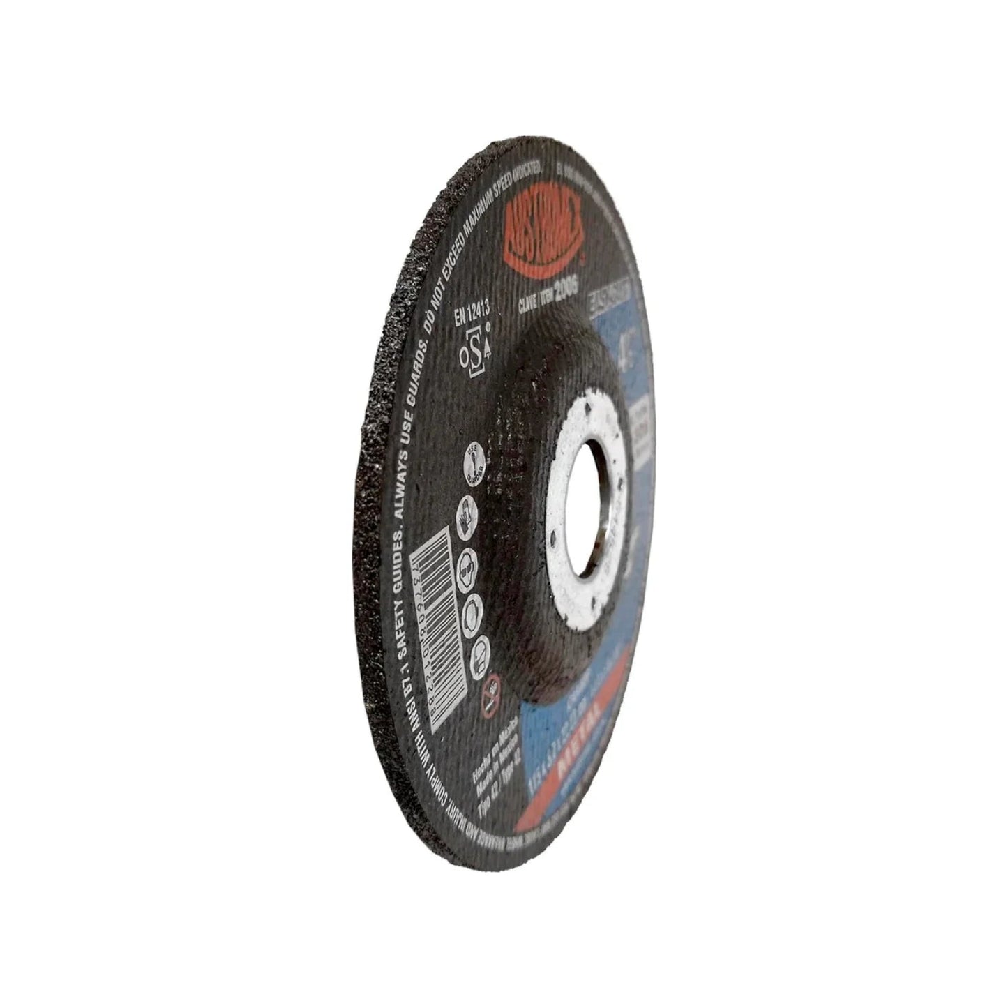 Disco de corte Austromex 4 1/2 pulgadas para metal, modelo 2006 para esmeriladora