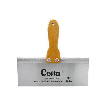 Espátula tapizadora Celta 10 pulgadas con mango de madera, herramienta fina