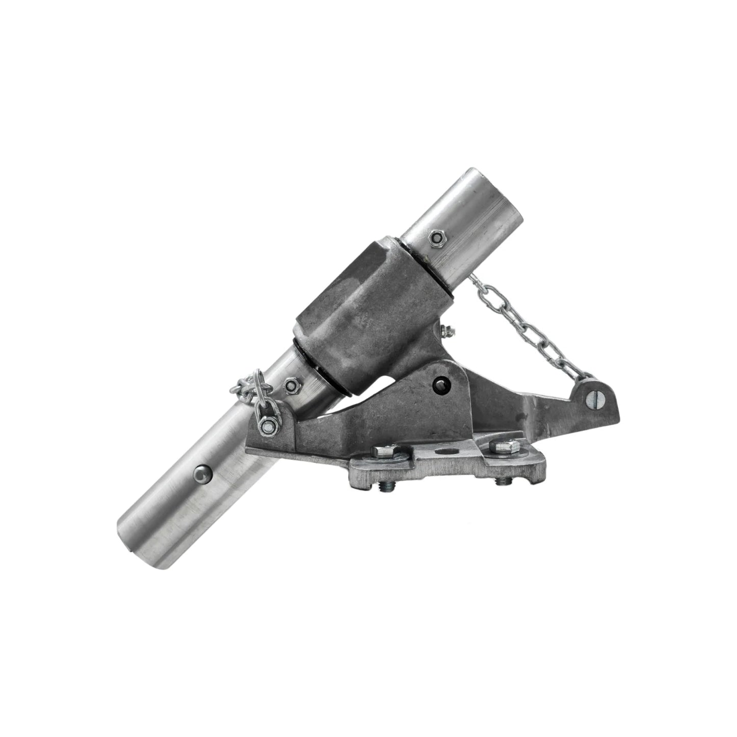 Cabezal pivotante de metal resistente para llana de hormigón, adaptador de mango para trabajos de albañilería.