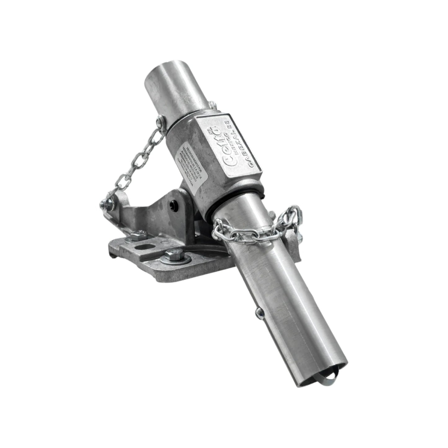 Cabezal articulado Celta de metal para llana 88, accesorio duradero de albañilería profesional en acabado plateado