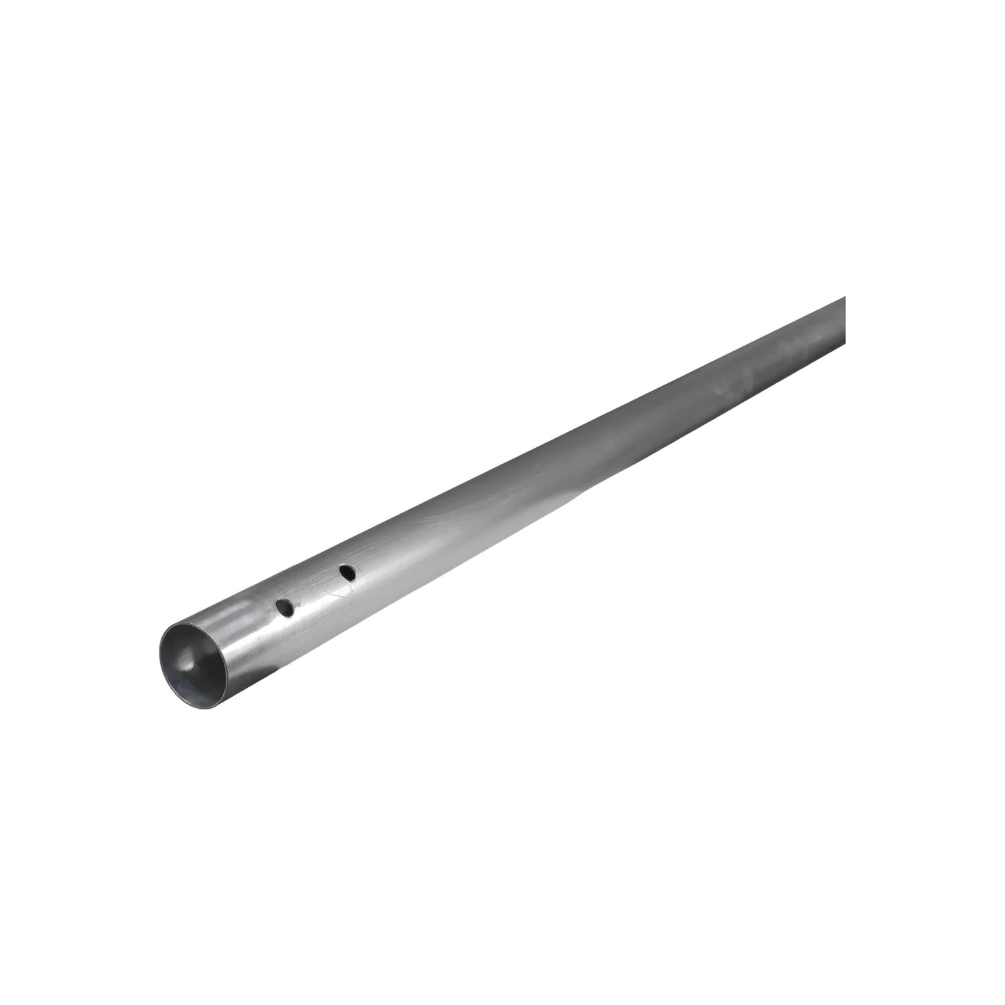 Extensión de aluminio 72 pulgadas, con orificios para ajuste, acabado gris metálico.