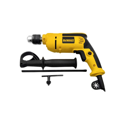 Rotomartillo eléctrico Dewalt amarillo/negro con mango auxiliar, llave de broquero y varilla de tope