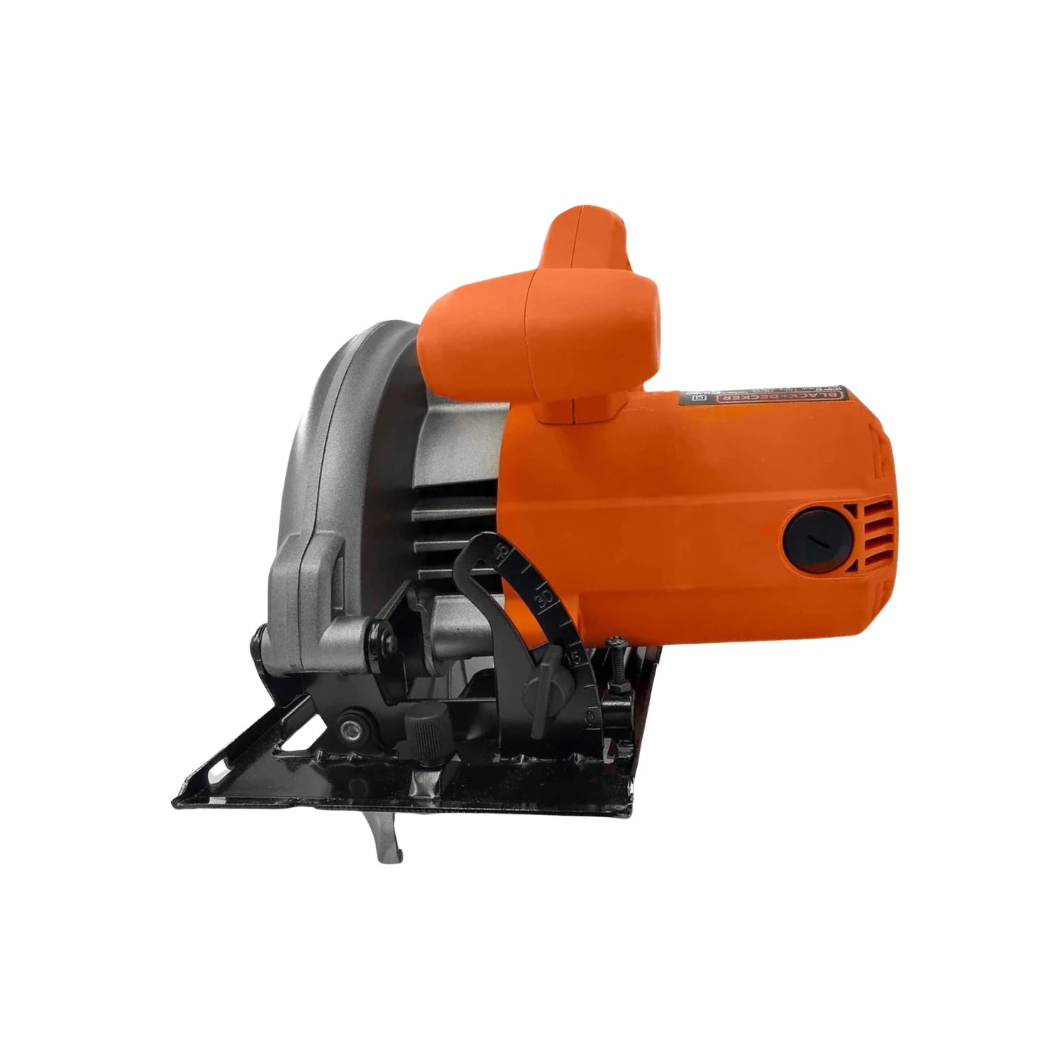 Sierra circular Black+Decker naranja y gris con base ajustable para cortes rectos y angulares