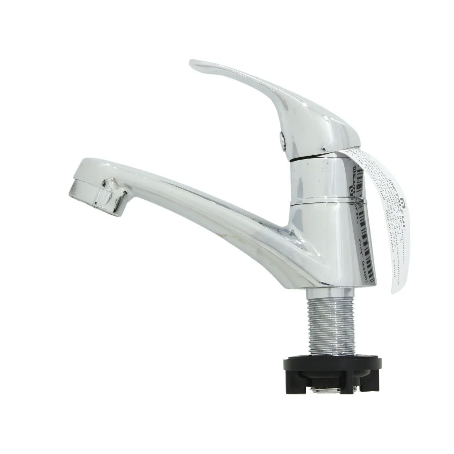 Llave monomando individual Metalflu 04002 para lavabo, acabado cromado brillante, estilo moderno