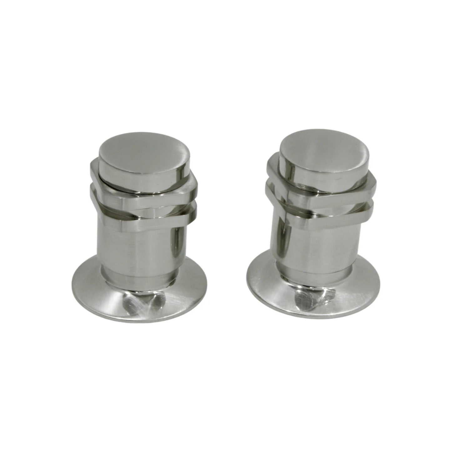 Juego de 2 manerales de regadera satinados de metal, diseño moderno para grifo de baño y ducha