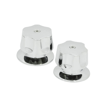 Dos manerales cromados para mezcladora de agua, perillas de repuesto para grifo de baño o cocina.