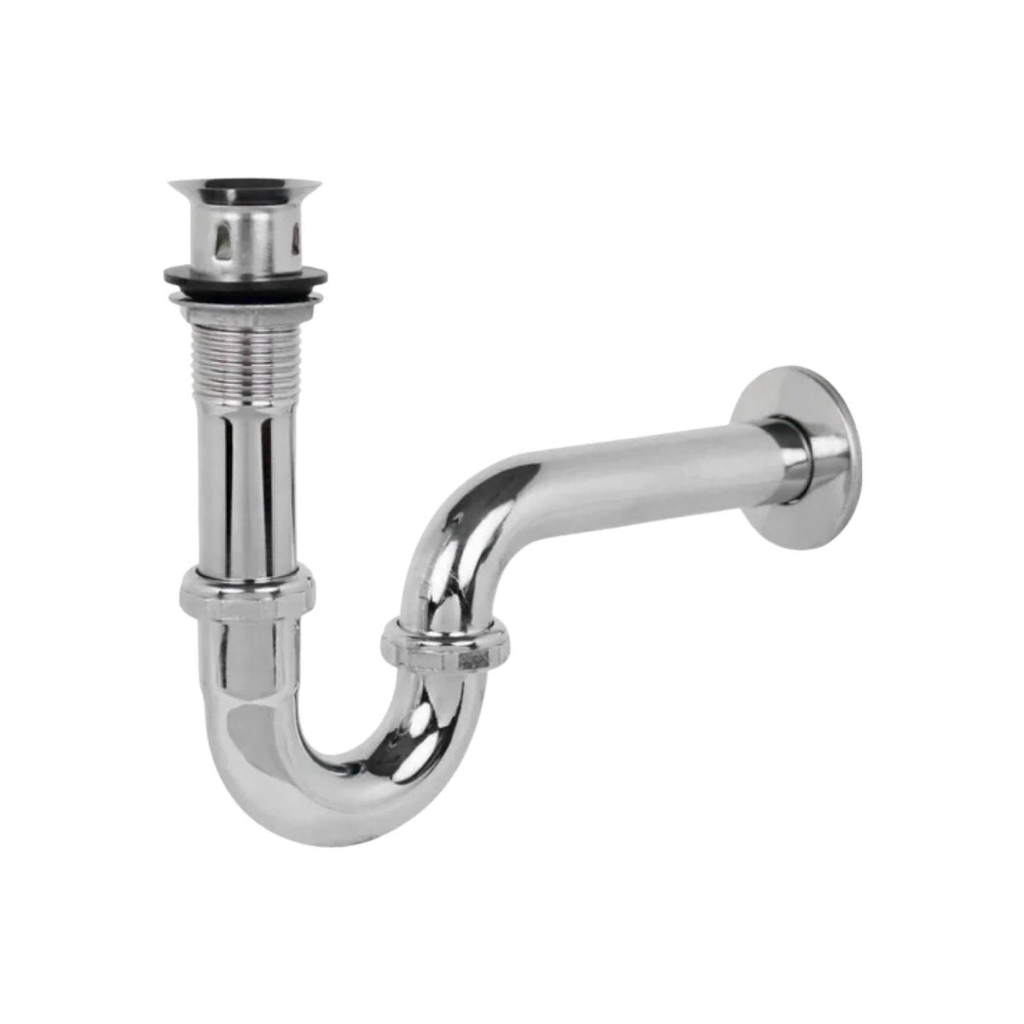 Sifón P de acero cromado para lavabo, cespol de desagüe para fregadero, plomería.