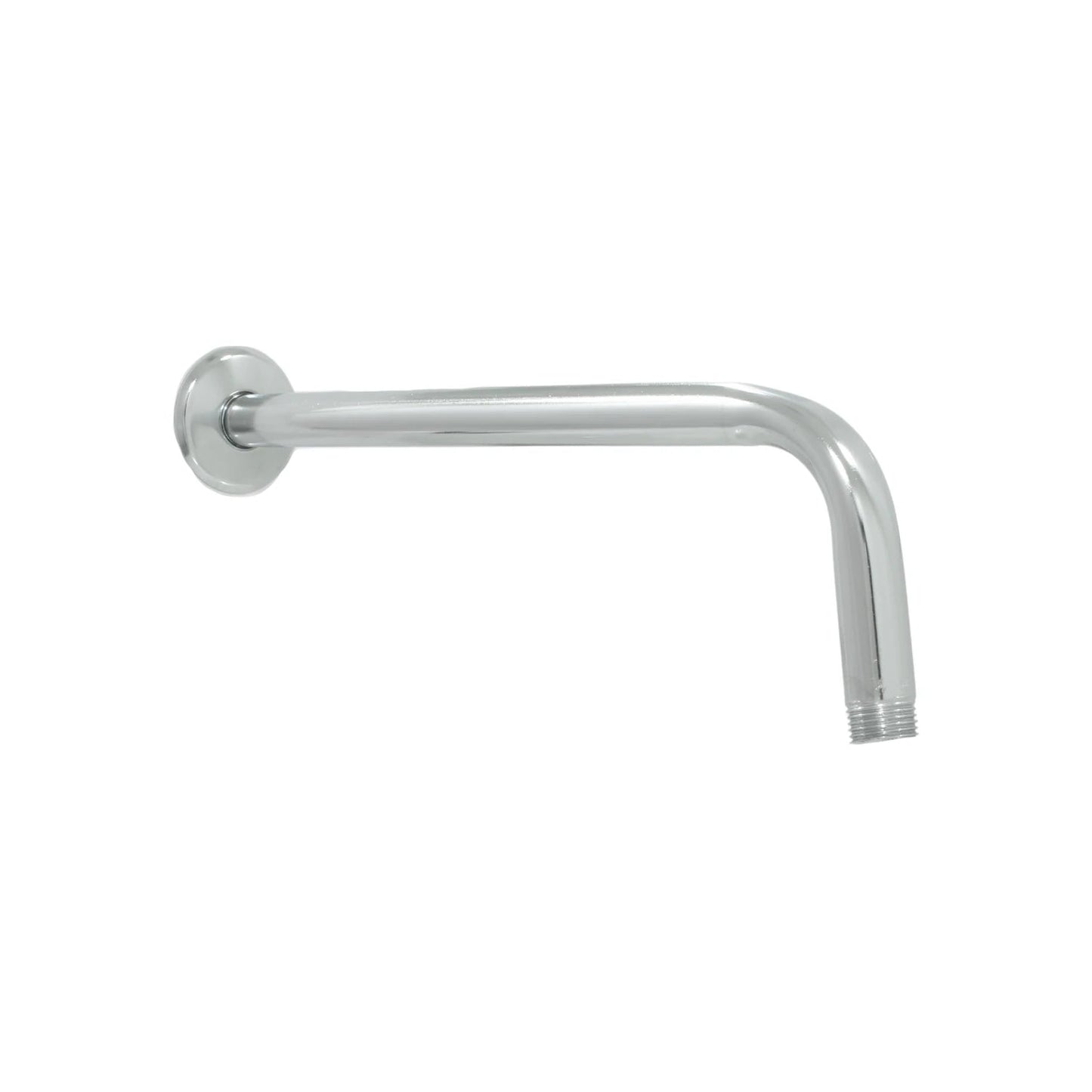 Brazo para regadera cromado, extensión curvada para ducha, accesorio de baño en metal.