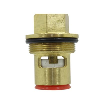 Vástago cerámico de latón para regadera, repuesto de válvula de agua con sello rojo