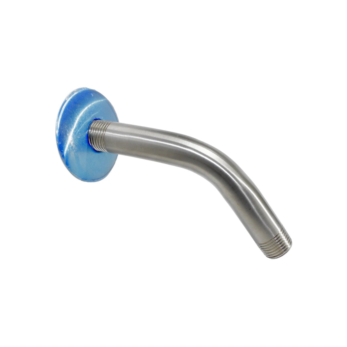 Brazo para regadera satinado con chapetón, angular 45 grados, metal resistente