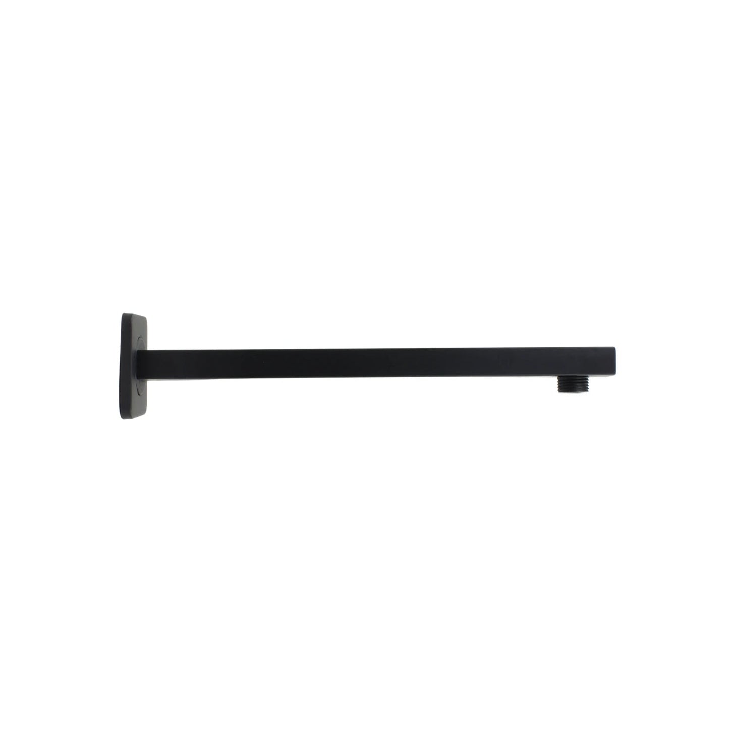 Brazo de regadera cuadrado negro mate de 30 cm, extensión de metal para ducha moderna