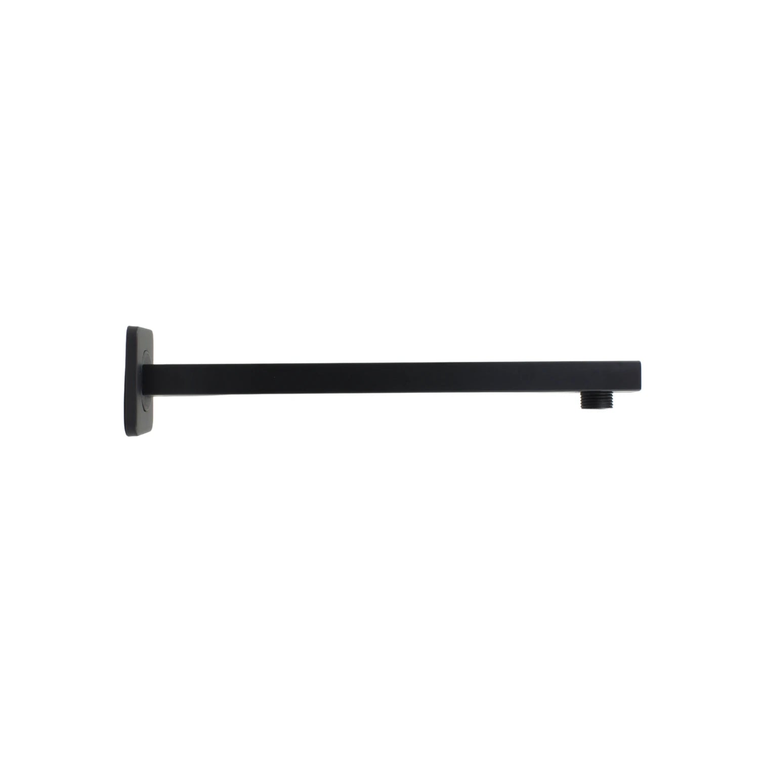 Brazo de regadera cuadrado negro mate de 30 cm, extensión de metal para ducha moderna