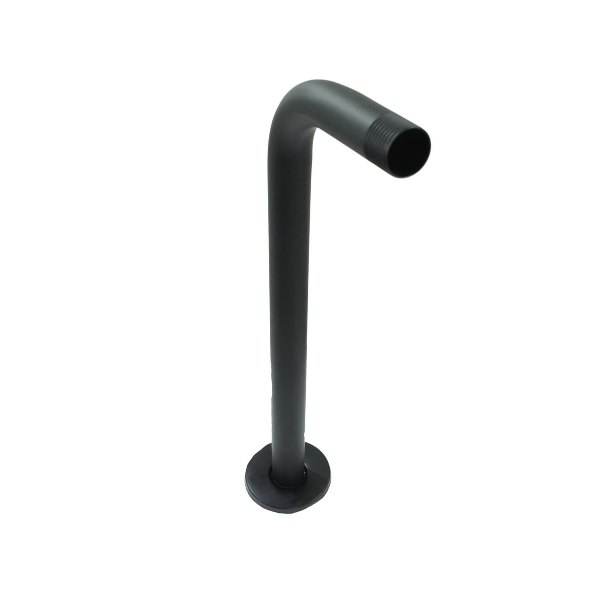 Brazo de regadera curvo negro mate 40cm, rosca estándar para ducha, acabado moderno de baño
