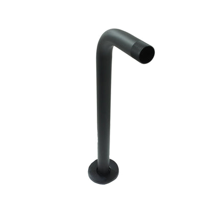Brazo de regadera curvo negro mate 40cm, rosca estándar para ducha, acabado moderno de baño