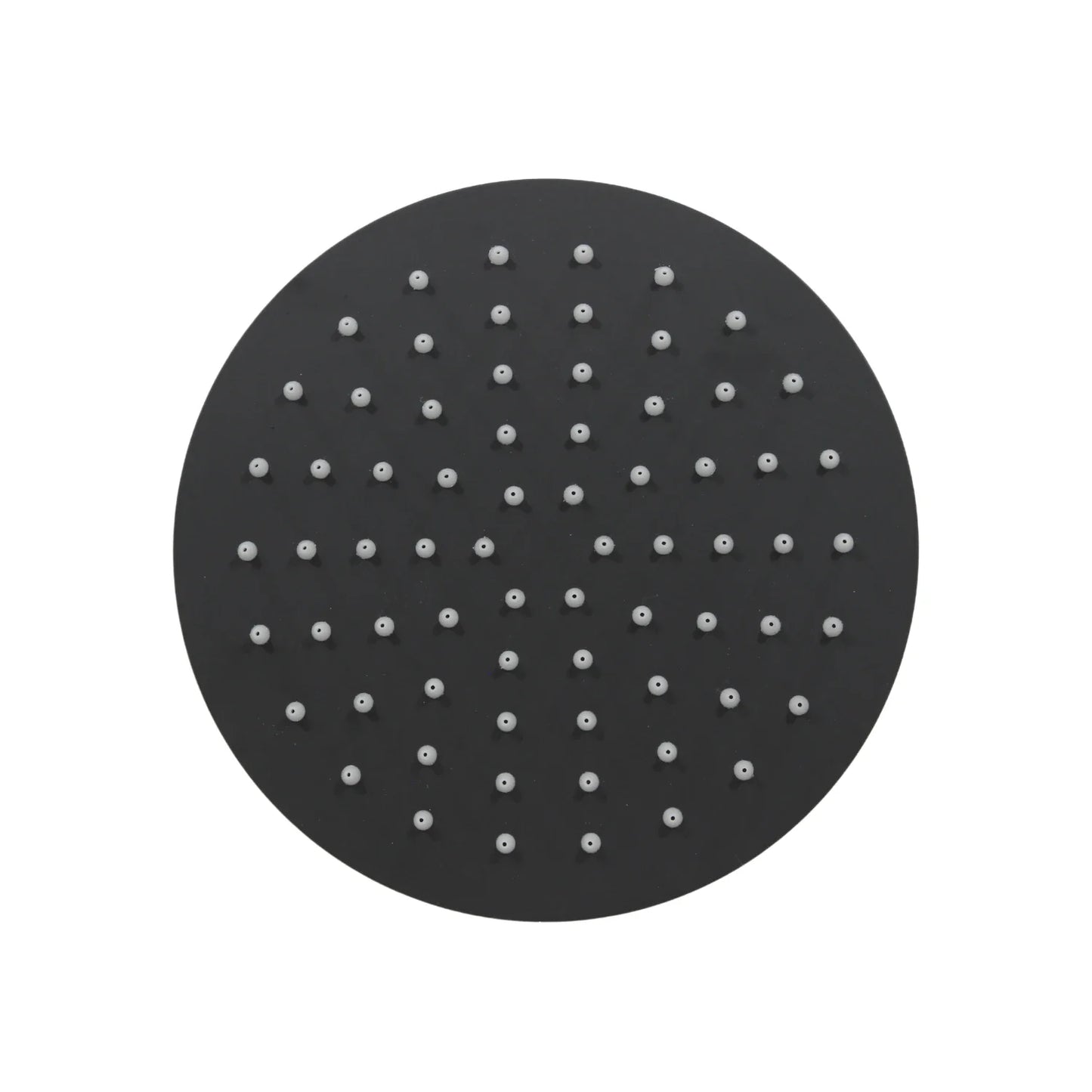 Regadera redonda 8" acero inoxidable negra Metalflu 10892