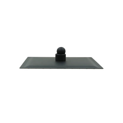 Regadera cuadrada 8" acero inoxidable negra Metalflux M010897