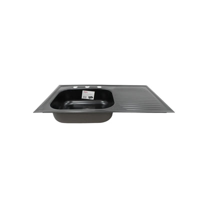 Tarja 80 cm x 50 cm escurridor derecho negro mate Ekon 60051