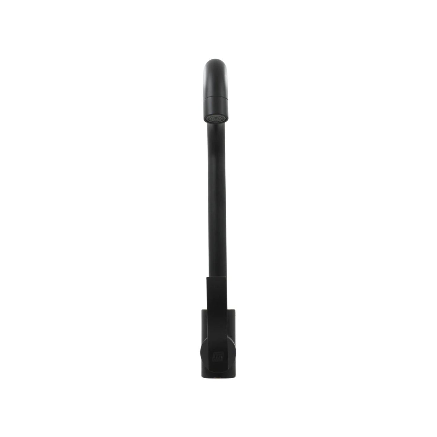 Mezcladora monomando negra mate para fregadero de cocina, acabado moderno y elegante