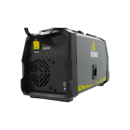Soldadora inversora Kong KOMIG-130 gris/negra, 120/220V, con switch de encendido y ventilador para soldadura MIG/MAG/TIG.