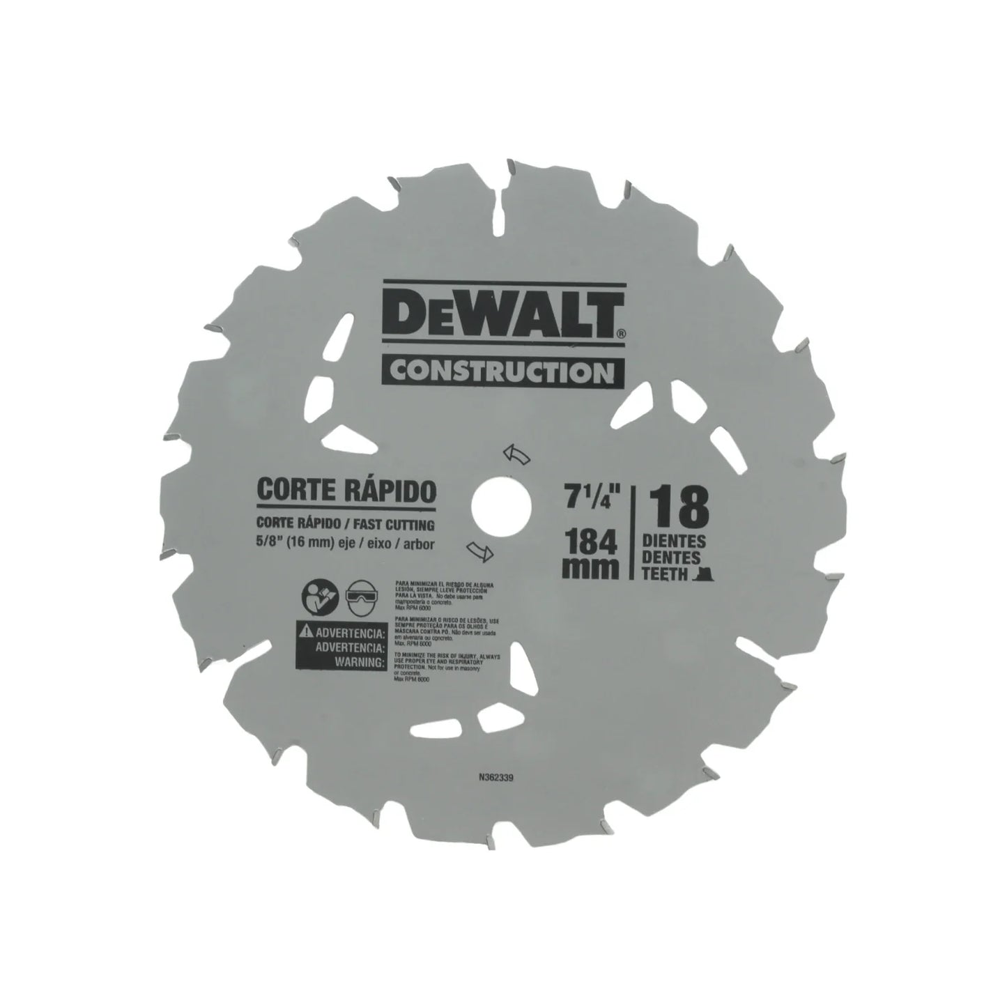 Sierra circular 7 1/4" de  1500 W Dewalt DWE5615