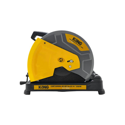 Cortadora de metales Kong 14 pulgadas 2100W amarilla y gris para uso profesional